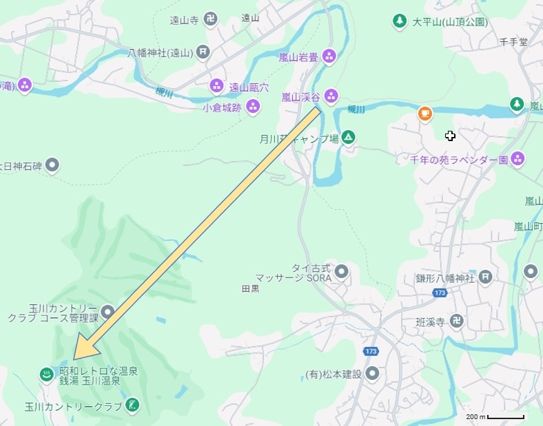 玉川温泉の地図1