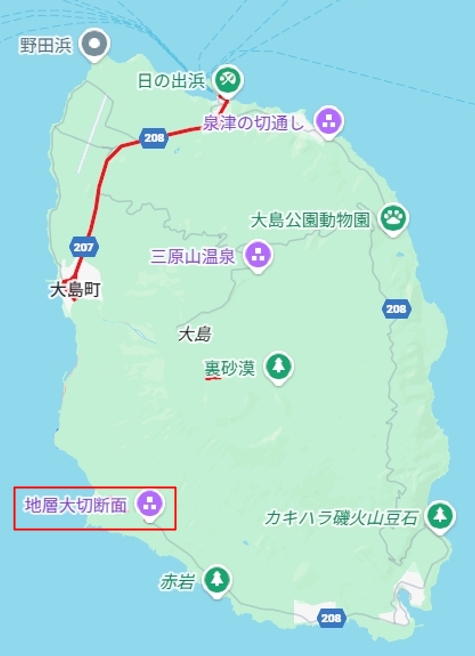 大島の地図